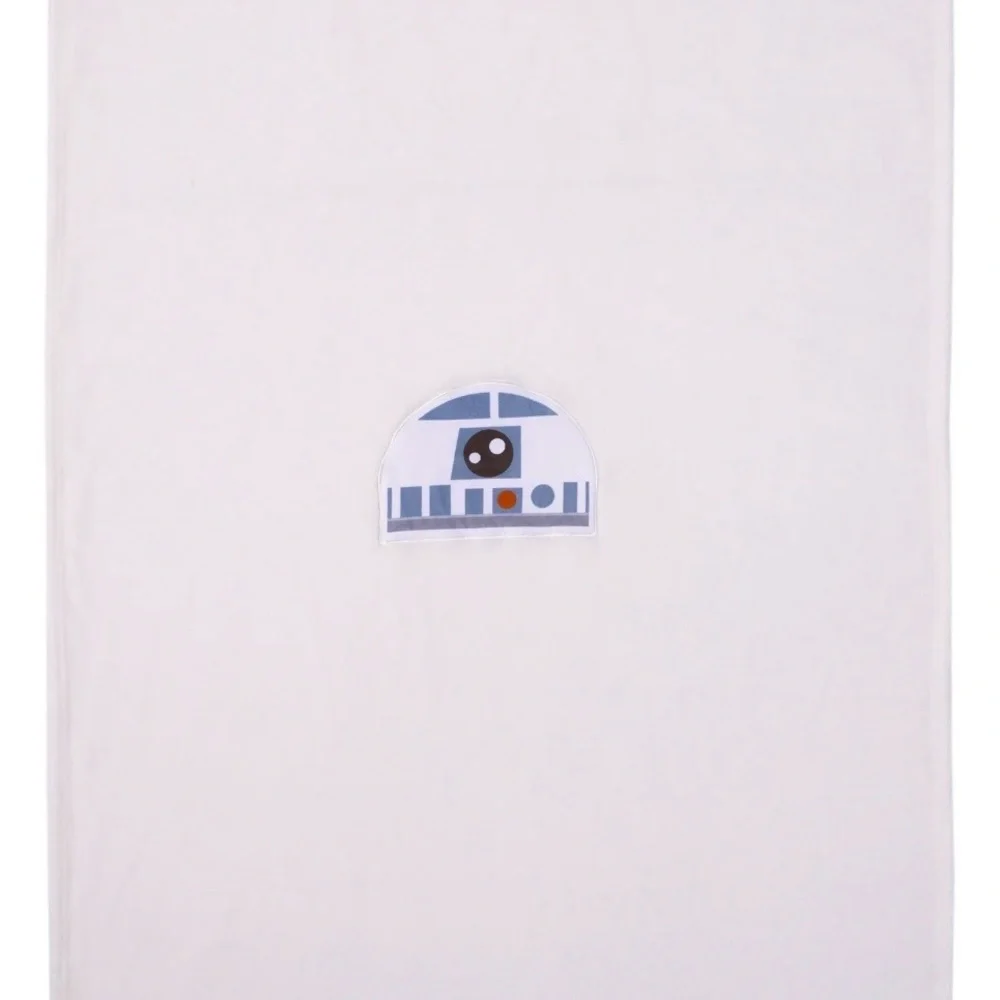 Star Wars R2-D2 Plush Character Toddler Blanket 30” x 40” White NWT - Picture 3 of 6